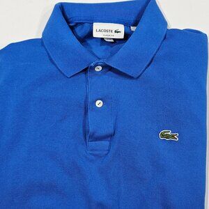 Lacoste Classic Fit Polo Shirt 2XL Blue Cotton Crocodile Logo